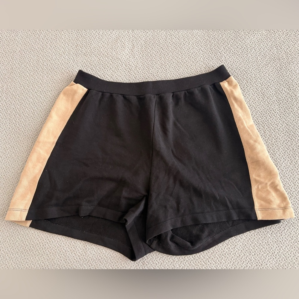 Able Black and Tan Sweat Shorts
